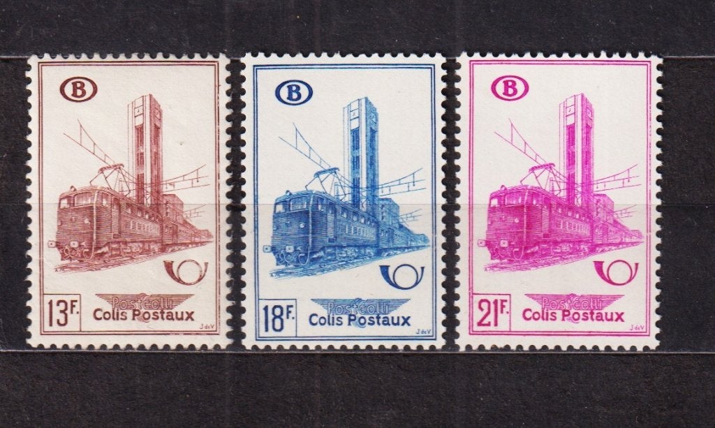 Belgique timbres chemins de fer 1954 TR355-357 **, Envoi, Non oblitéré, Neuf