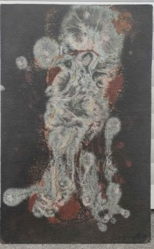 Huile sur panneau de Marcel delmotte, Antiquités & Art, Enlèvement ou Envoi, Panneau