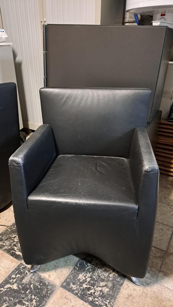 Baleri Italia Caprichair designerzetel van leer zwart, Enlèvement