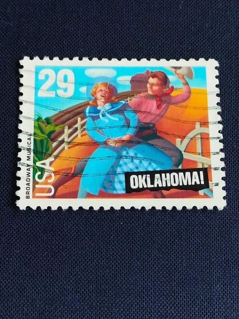 États-Unis 1993 - comédie musicale Oklahoma - dentelé, Envoi, Affranchi, Amérique du Nord