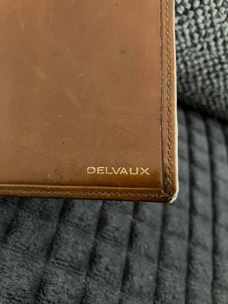 Vintage Portefeuille delvaux  14,20 x 10 cm, Handtassen en Accessoires, Ophalen of Verzenden, Gebruikt