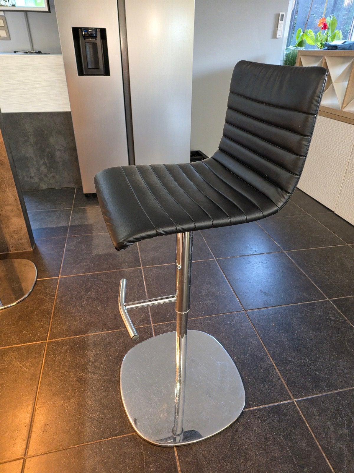 Tabourets de bar, Maison & Meubles, 3 tabourets, Enlèvement, Utilisé, Cuir