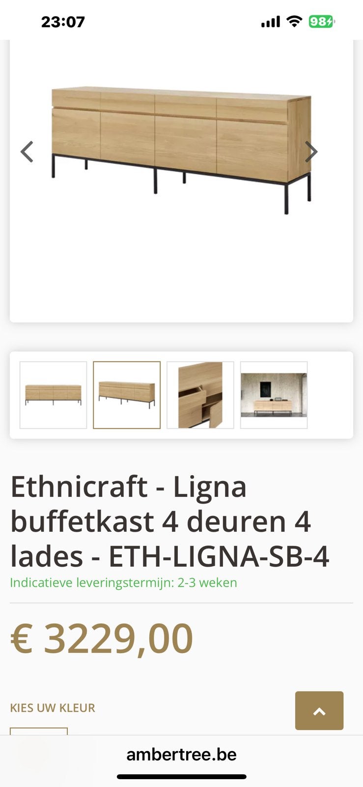 2 Buffet ethnicraft en très bon état, Ophalen, Zo goed als nieuw