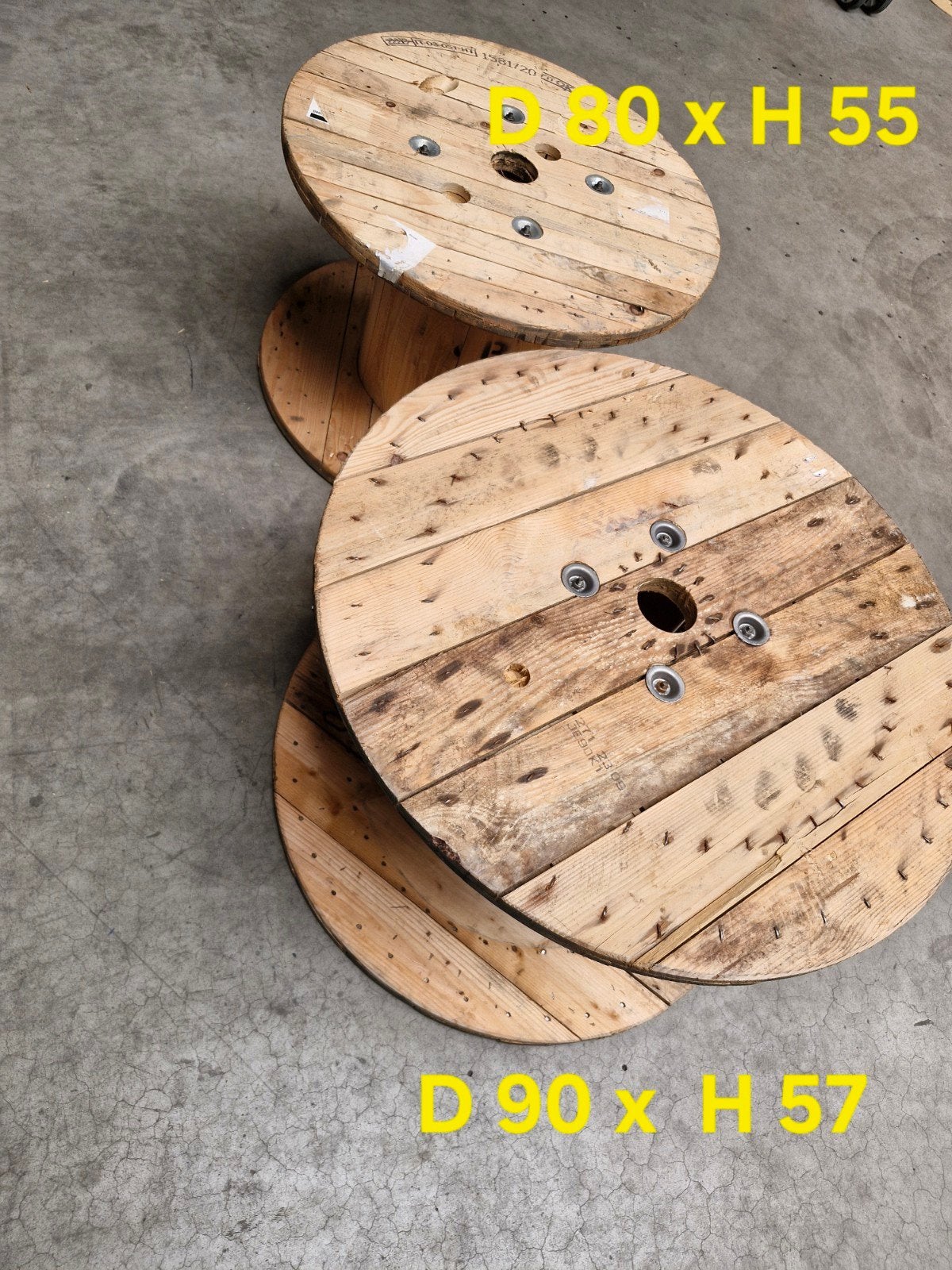 Houten haspel(s), Tuin en Terras, Ophalen, Gebruikt, Rond, Hout