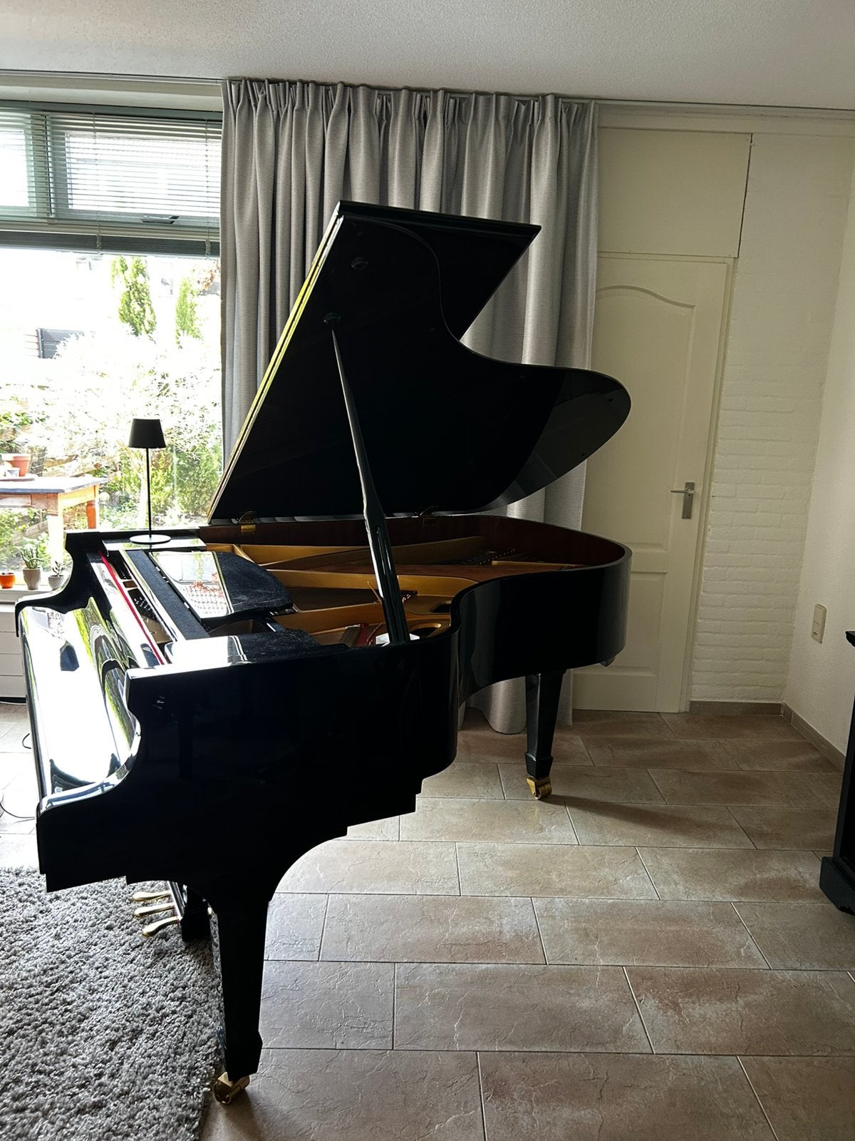 vleugel piano piano a queue zwart hoogglans, Muziek en Instrumenten, Piano's, Zo goed als nieuw, Piano, Zwart, Hoogglans, Ophalen