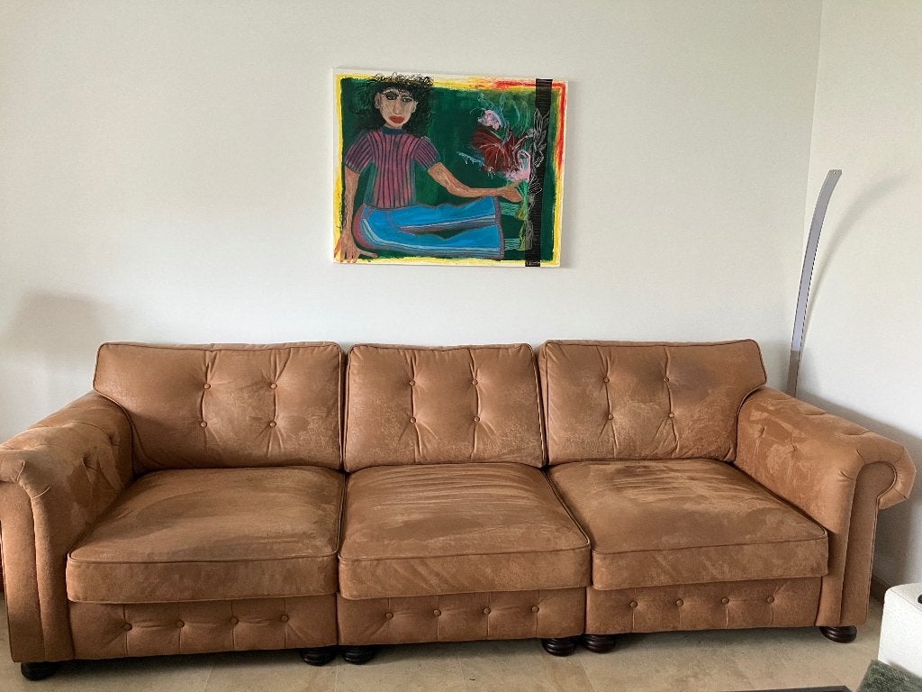 Zetel, Huis en Inrichting, Ophalen, 100 tot 125 cm, 300 cm of meer, Zo goed als nieuw