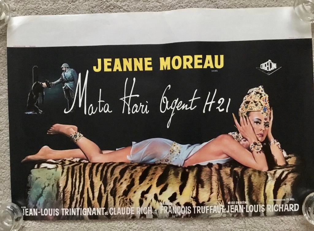 AFFICHE ORIGINALE 1964 MATA HARI AGENT H21 JEANNE MOREAU, Envoi, Affiche