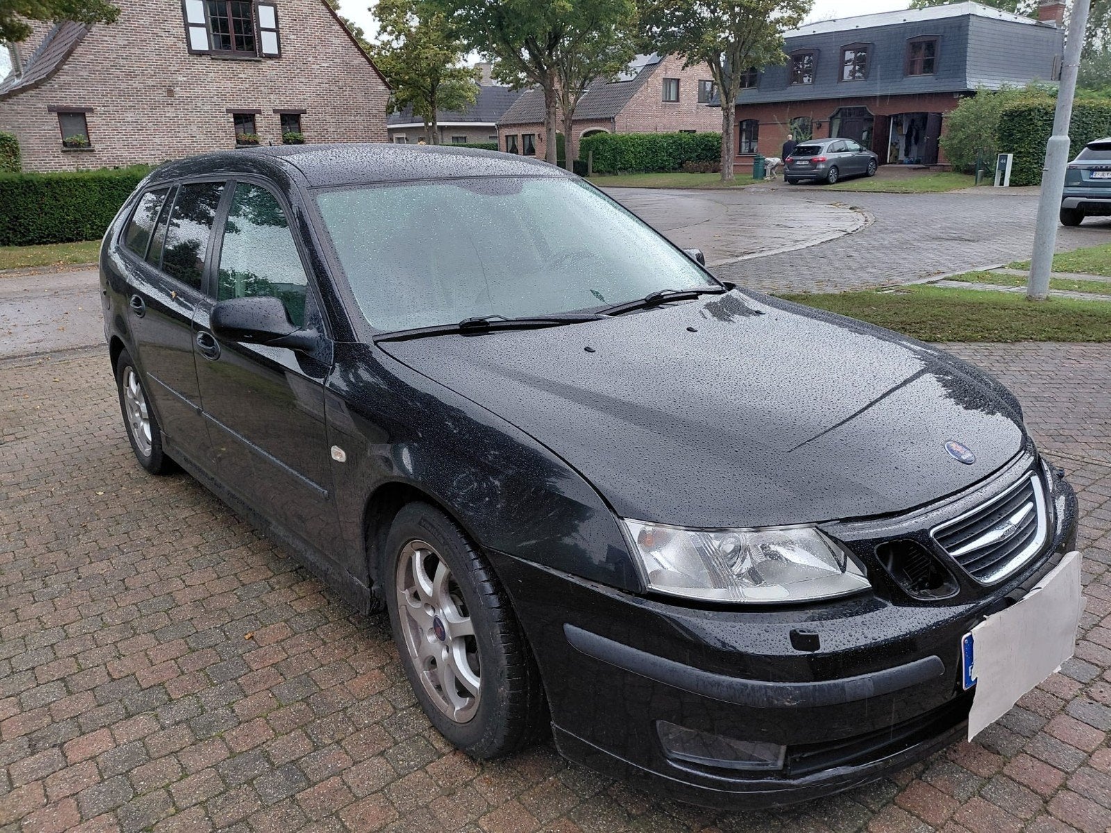 Saab 93 1.8 Vector 2007, Auto's, Voorwielaandrijving, Zwart, Leder, Particulier
