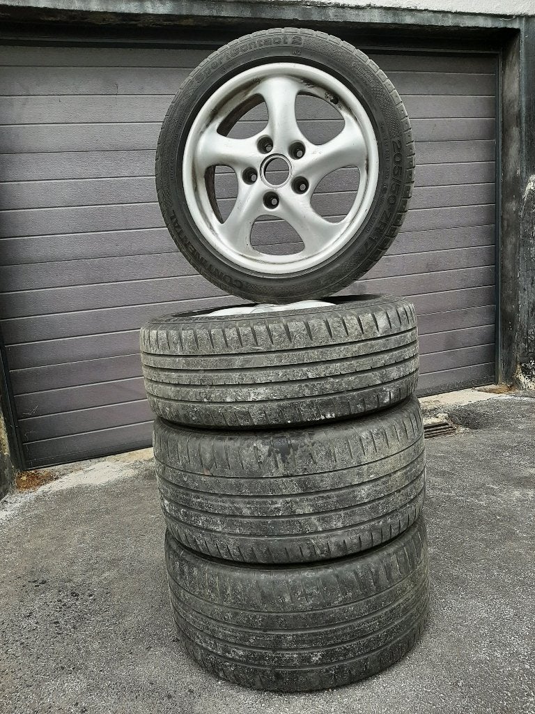 Cup2 velgen  -  17 Inch  -  PORSCHE 996  -  Origineel, Auto-onderdelen, Ophalen, Gebruikt, 17 inch, Velg(en)