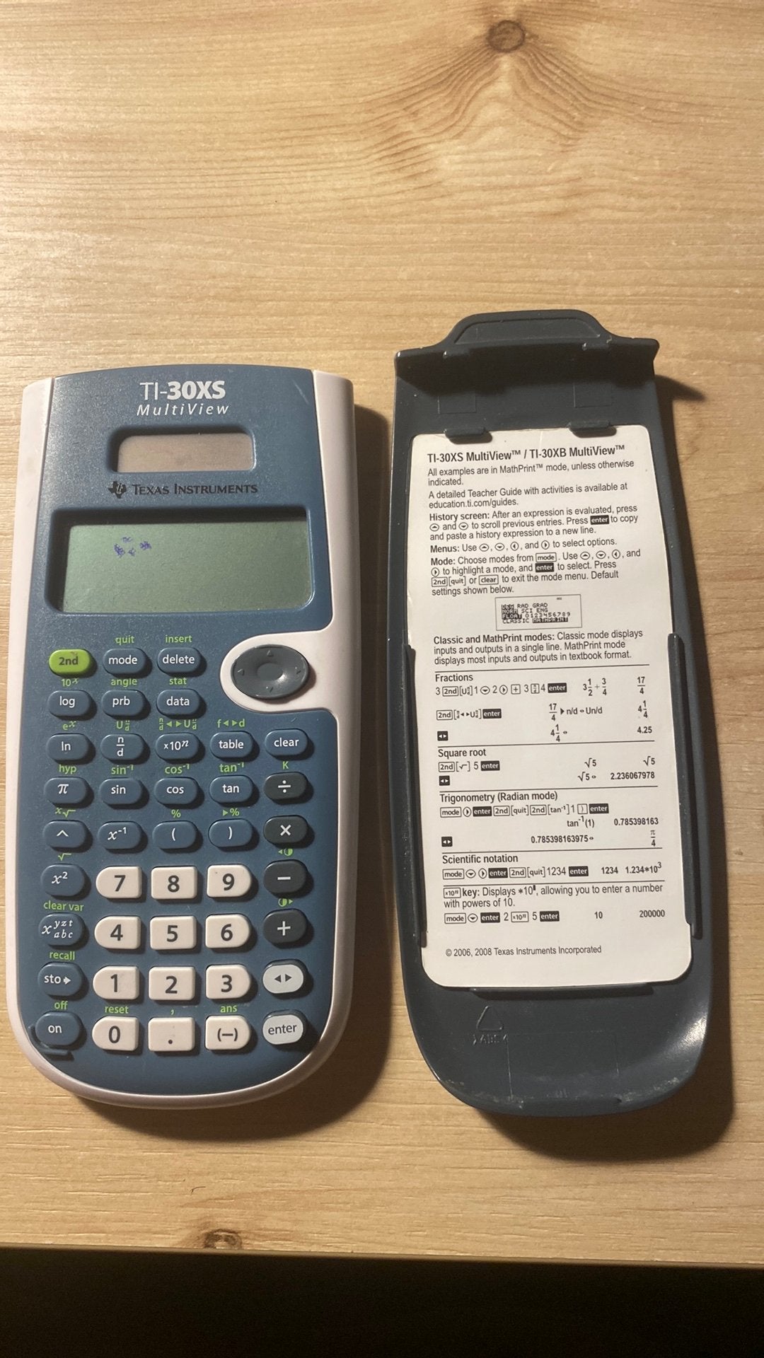 TI-30XS MultiView rekenmachine, Diversen, Rekenmachines, Ophalen of Verzenden, Gebruikt