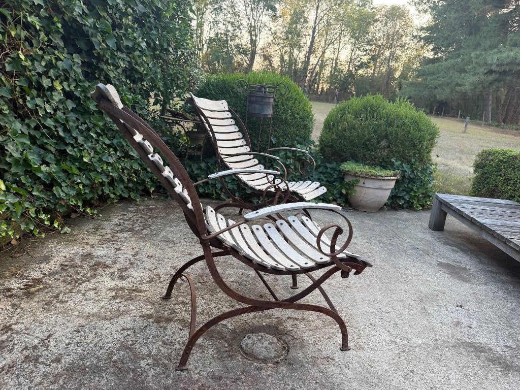 Tuinstoel/ligzetel, Jardin & Terrasse, Chaises de jardin, Enlèvement, Utilisé, Bois de teck