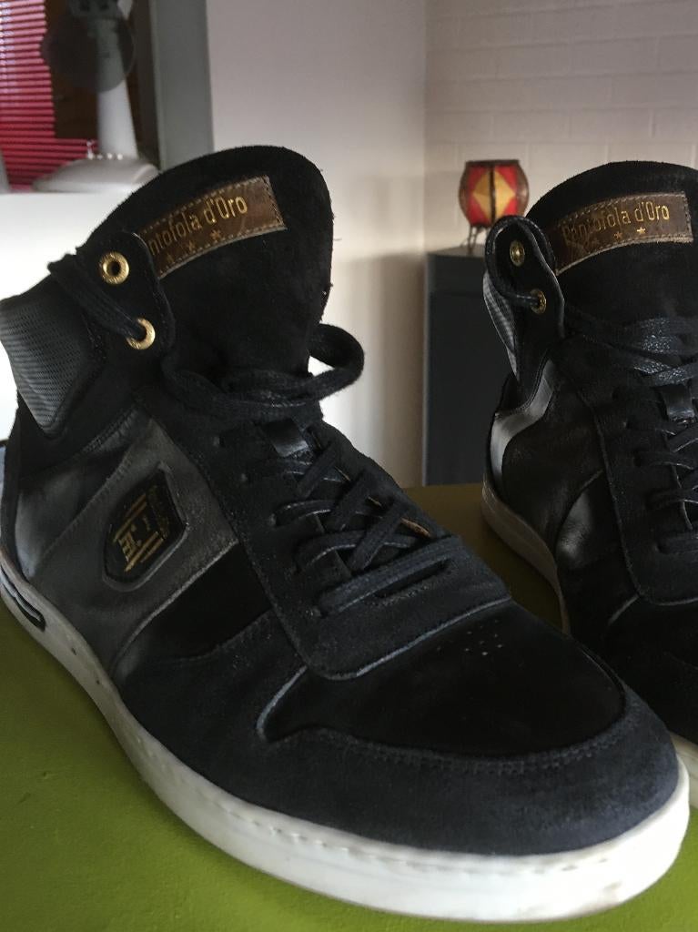 KNAPPE NIEUWE HALFHOGE HERENSNEAKER m46 ZWART LEDER, Vêtements | Hommes, Vêtements de sport, Enlèvement, Taille 46 (S) ou plus petite