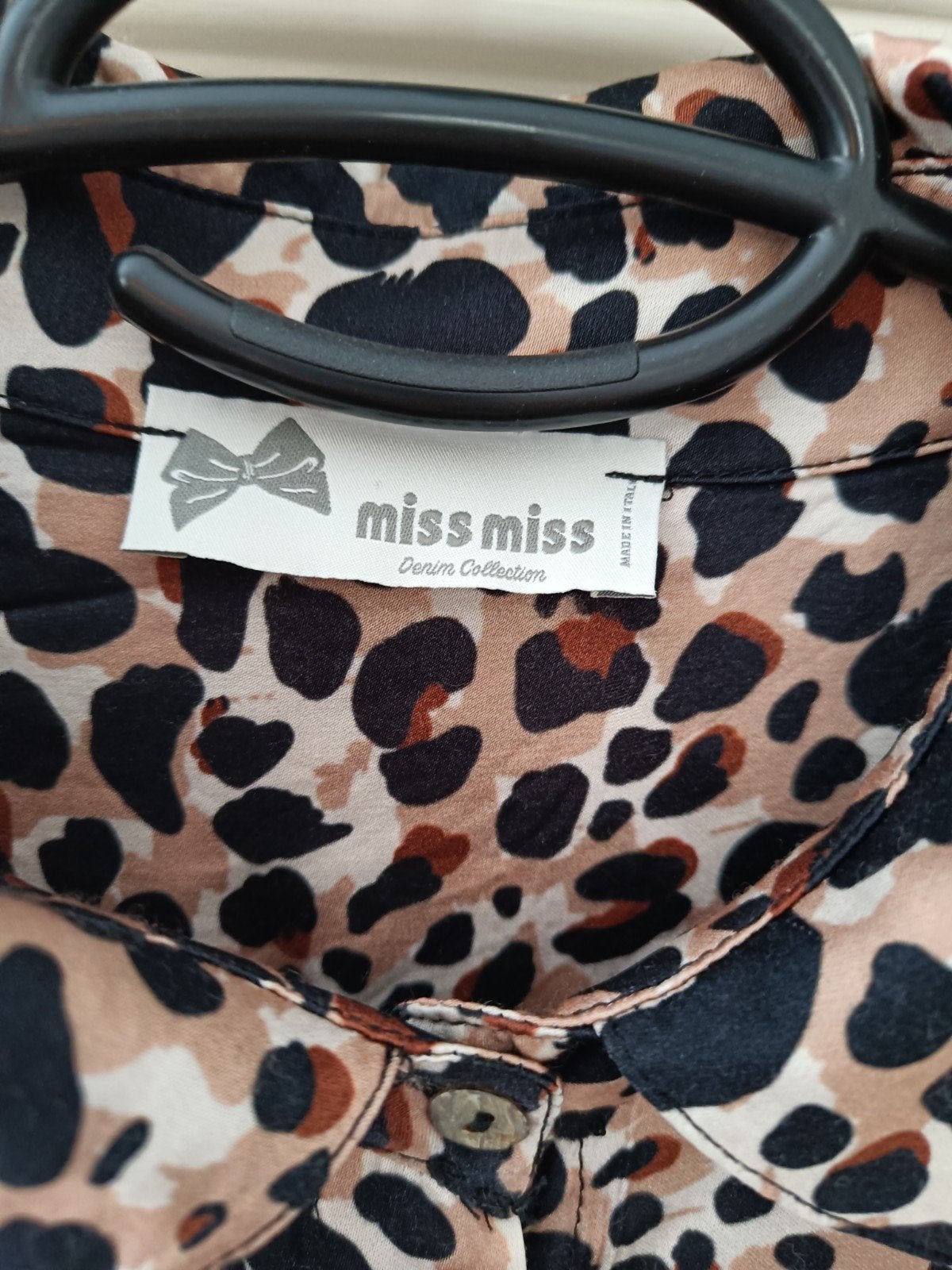 jurk maat 40..Merk Miss Miss..zwart- bruin .. tijgerprint.., Kleding | Dames, Ophalen of Verzenden, Nieuw, Bruin