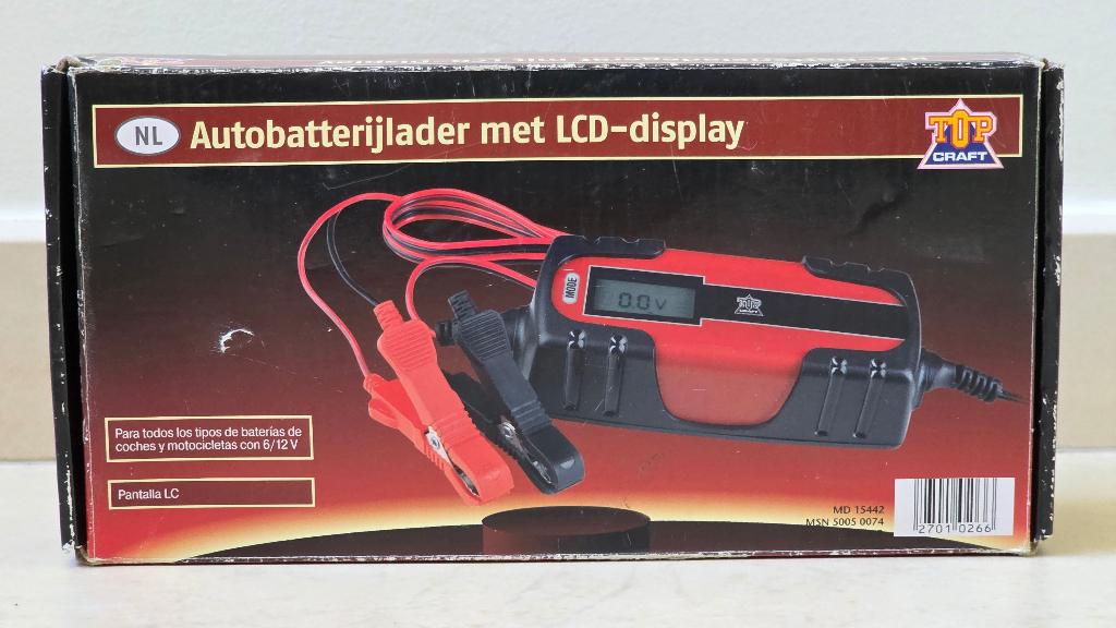 Autobatterijlader met LCD display, Ophalen, Gebruikt