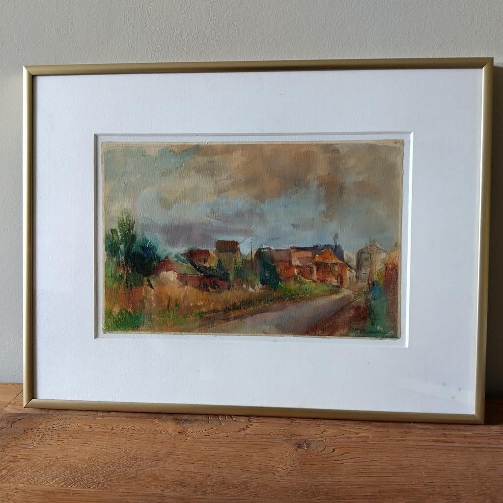 Kunstwerk Paul Vermeir - ingekaderd, Antiek en Kunst, Ophalen