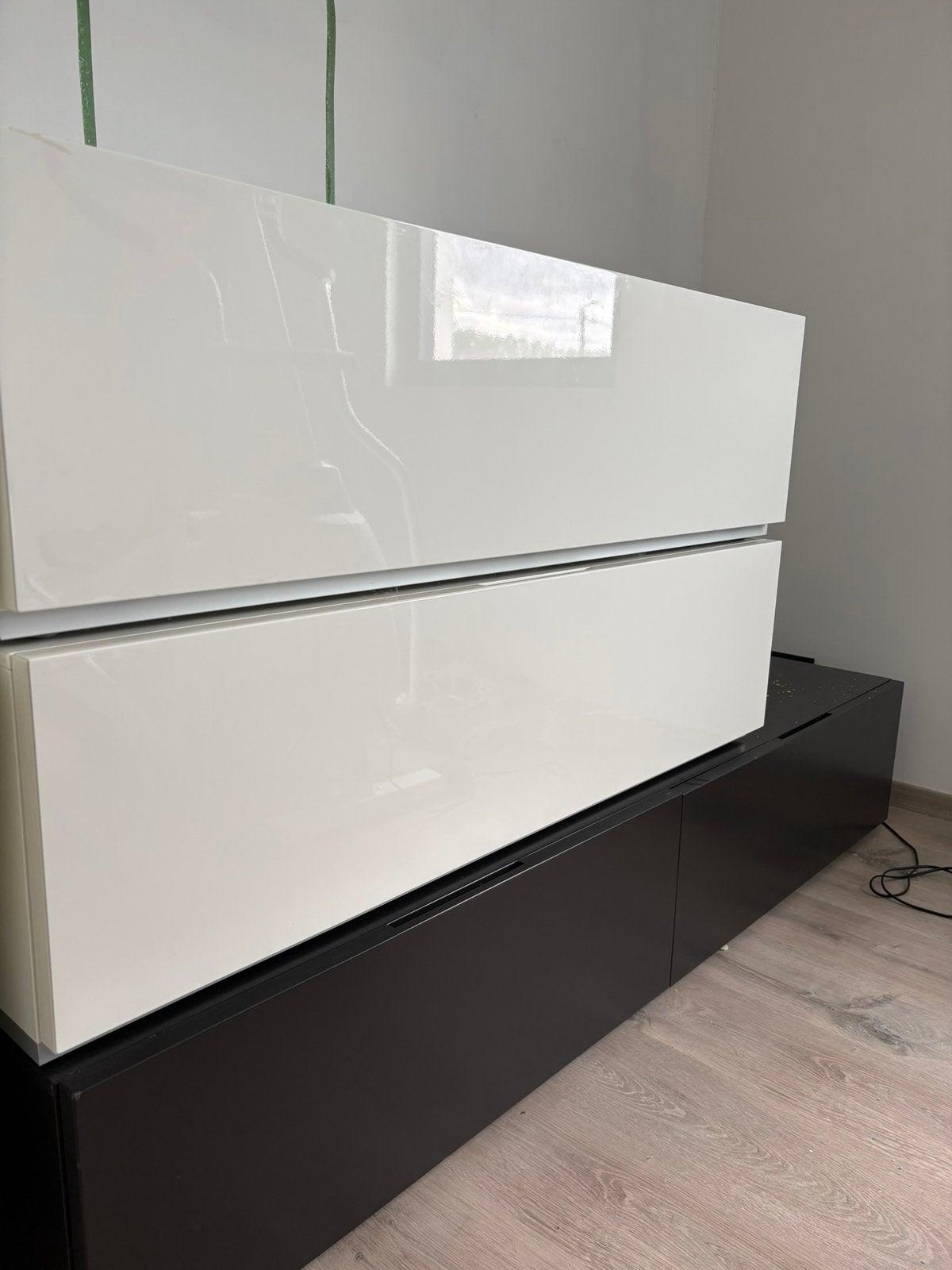 Lage kast zwart - italiaans design, Huis en Inrichting, Ophalen, Gebruikt