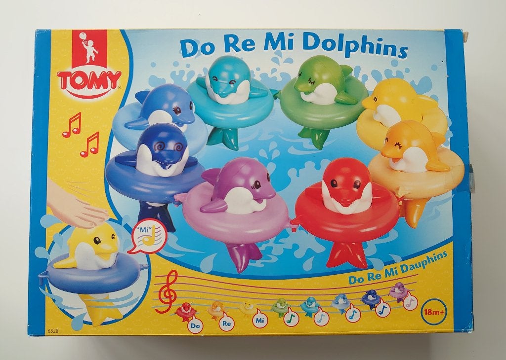 TOMY Do-Re-Mi Dolfijnen Badspeelgoed | +18 mnd |, Kinderen en Baby's, Speelgoed | Badspeelgoed, Overige merken, Bewegende onderdelen