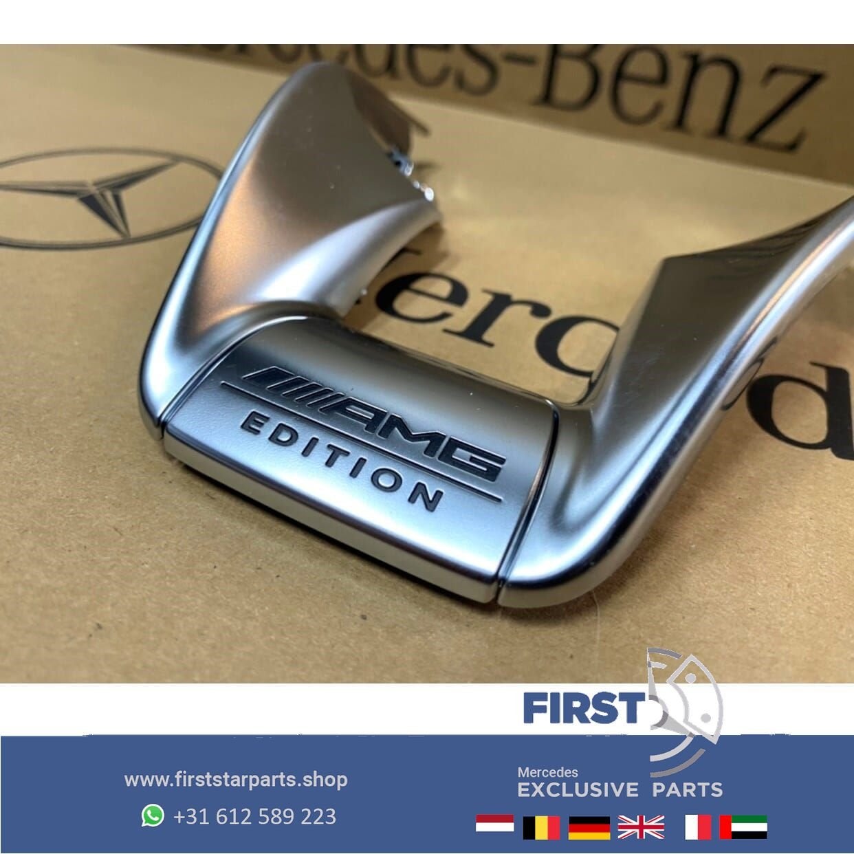 Mercedes ORIGINEEL STUUR AMG EDITION 1 LOGO A45 C43 C63 CLA4, Utilisé, -, -, Enlèvement ou Envoi