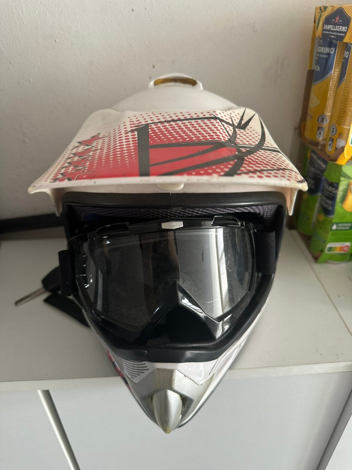 Casque moto+ lunette cross, Autres marques, Seconde main, Autres types, Enlèvement