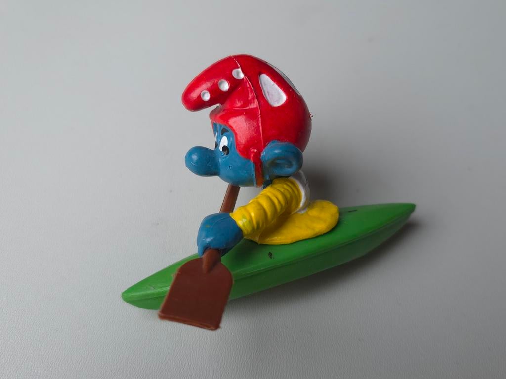Figurine Schtroumpf Kayakiste, Collections, Schtroumpfs, Envoi, Utilisé, Autres Schtroumpfs, Poupée, Figurine ou Peluche