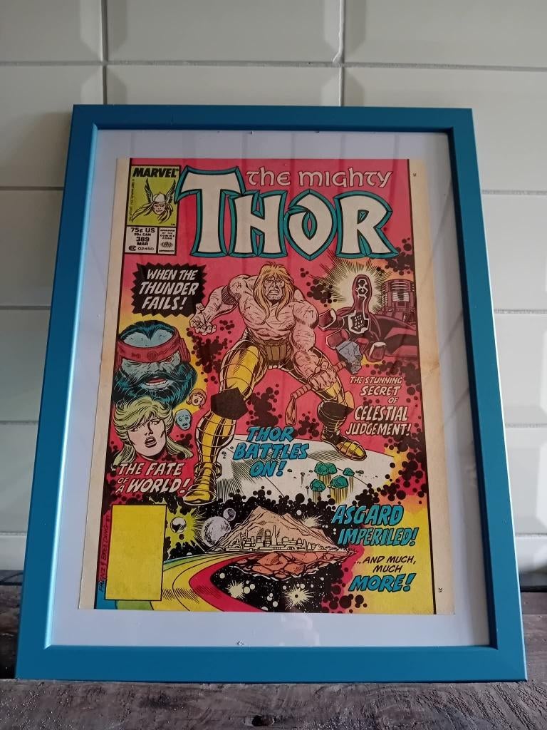 Vintage posters van Comics Thor, Verzamelen, Rechthoekig Staand, Met lijst, Ophalen of Verzenden, Zo goed als nieuw