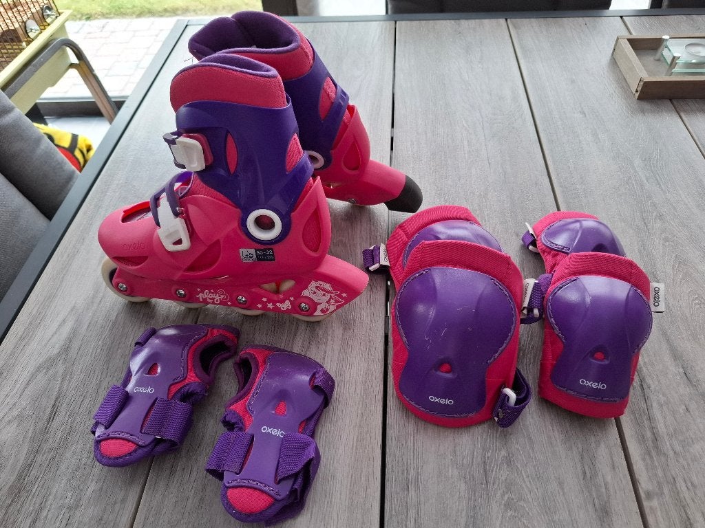 GRATIS: Inline skates meisjes + toebehoren, Ophalen, Kinderen, Inline skates 4 wielen, Verstelbaar