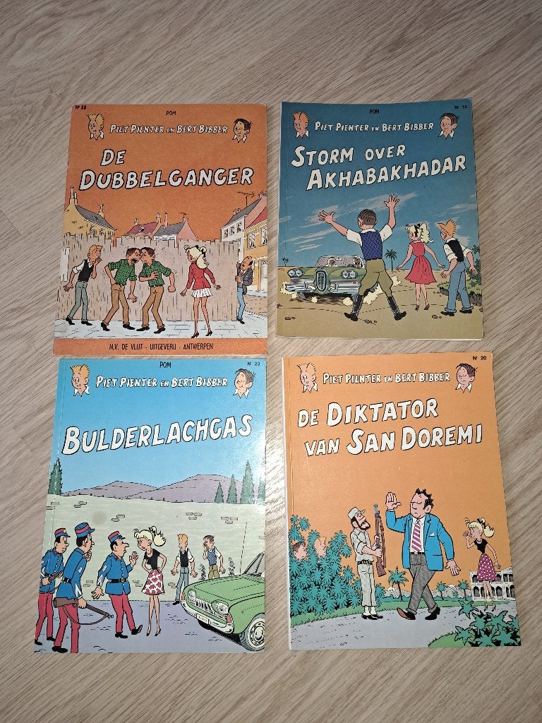 Piet Pienter en Bert Bibber strips, Boeken, Ophalen of Verzenden, Gelezen, POM