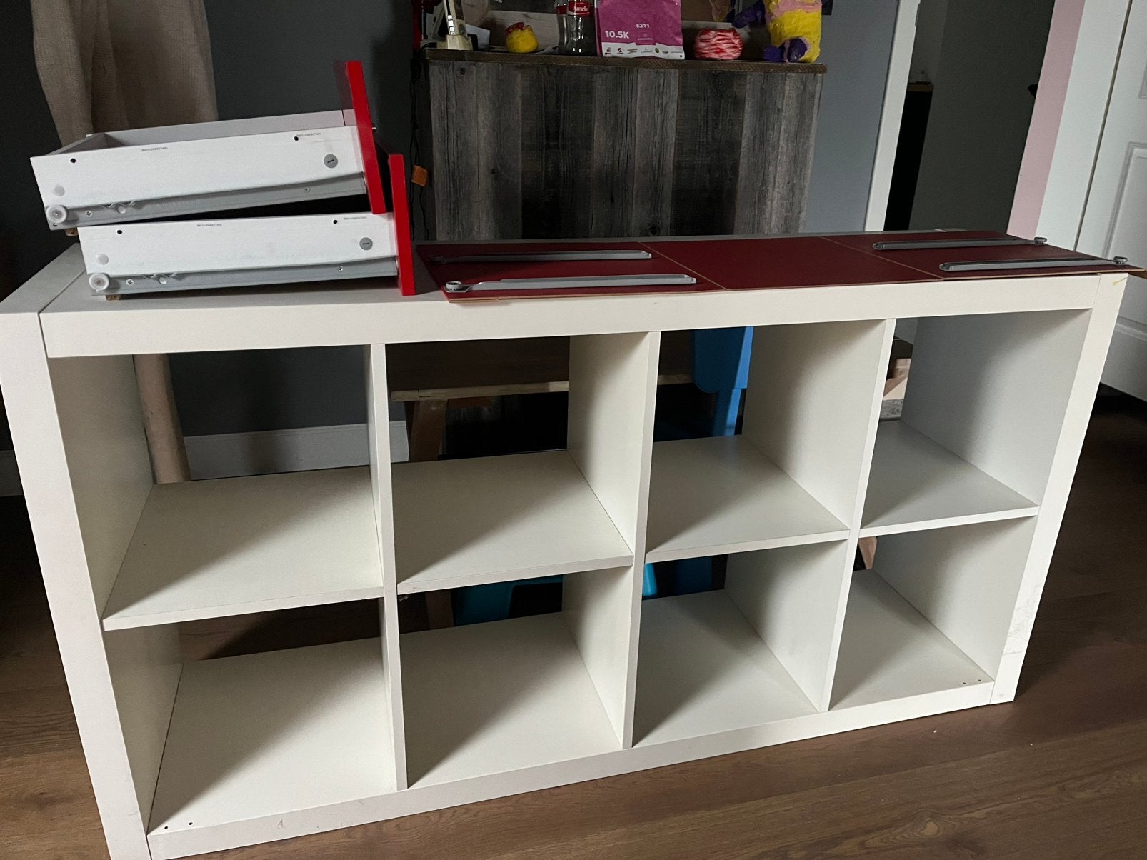 KALLAX kast, Avec tablette(s), Moins de 150 cm, Synthétique, Enlèvement