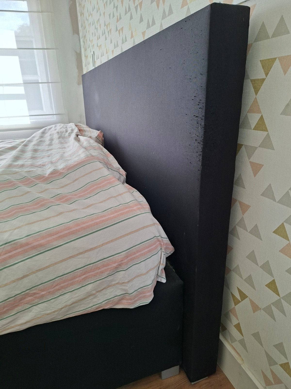 GRATIS OP TE HALEN boxspring zonder matras, Autres dimensions, Brun, Enlèvement, Utilisé