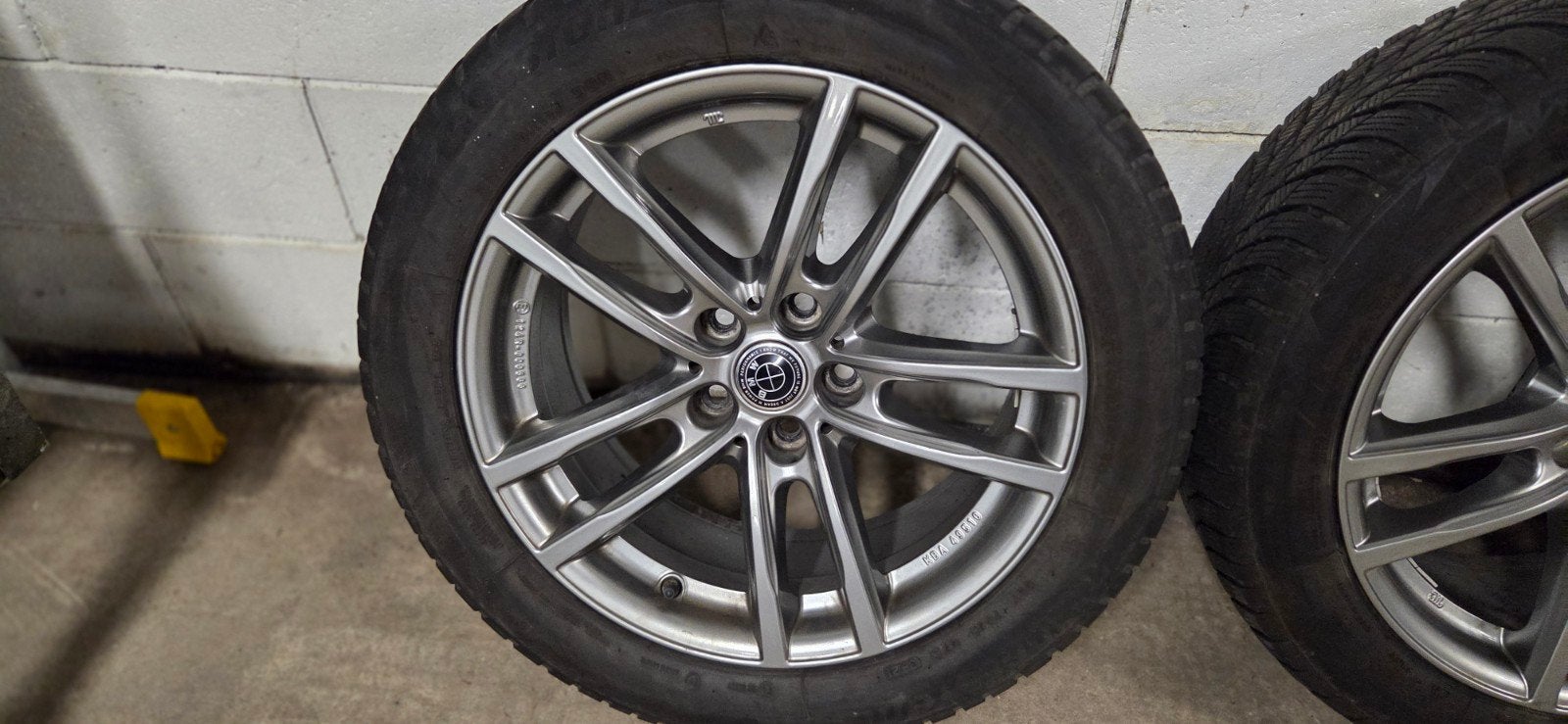 BMW 5 x 112 velgen met 225 50 17 Bridgestone winterband, Ophalen, Banden en Velgen, 17 inch, Winterbanden