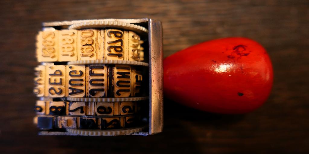 Oude datum stempel, Diversen, Ophalen of Verzenden, Gebruikt