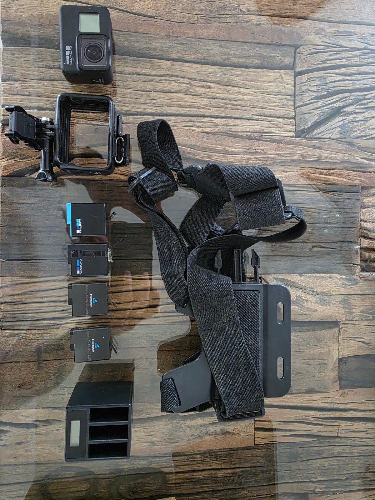 Gopro Hero7 Black met 4 batterijen en accessoires, Ophalen of Verzenden, Gebruikt, GoPro