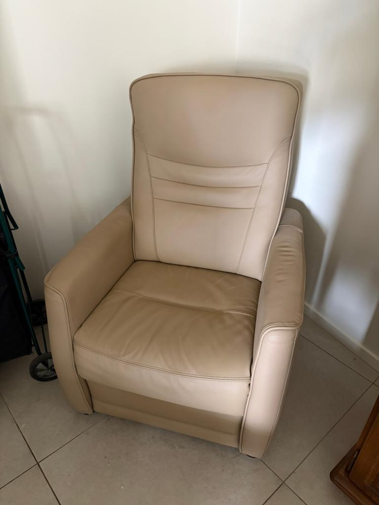 Beige fauteuils, Huis en Inrichting, Fauteuils, Ophalen, Zo goed als nieuw