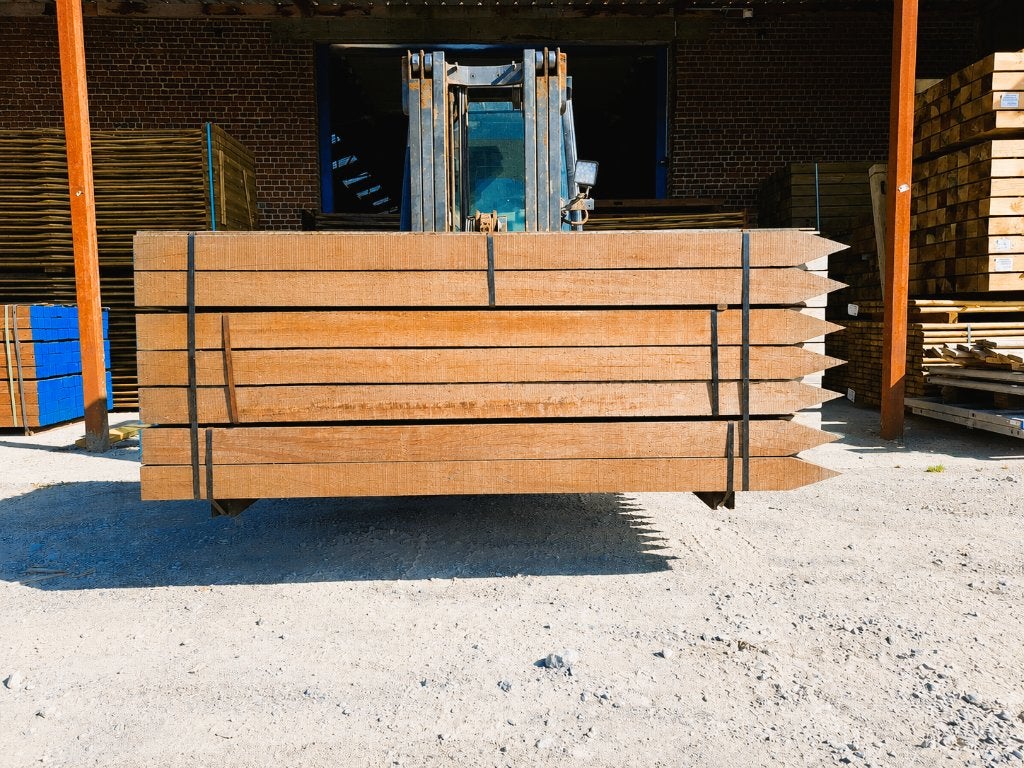 Poteaux Azobé 10x10x200 EN STOCK, Neuf, Poteaux, Bois dur, Enlèvement