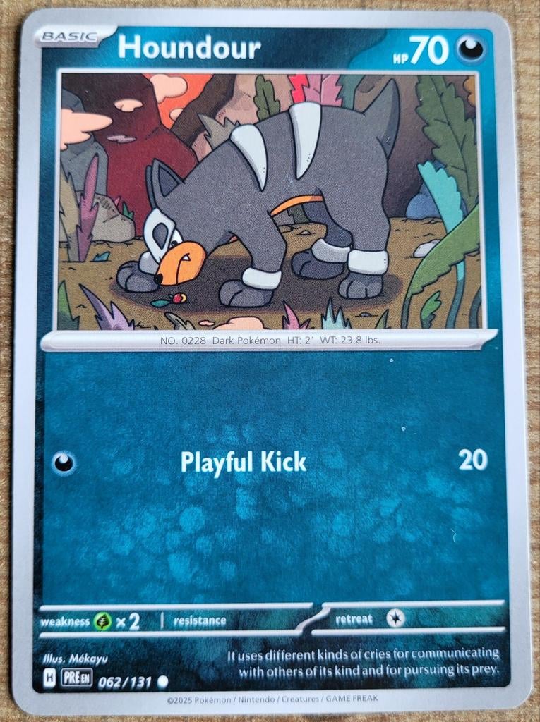 Houndour (062/131), Ophalen of Verzenden, Zo goed als nieuw, Losse kaart