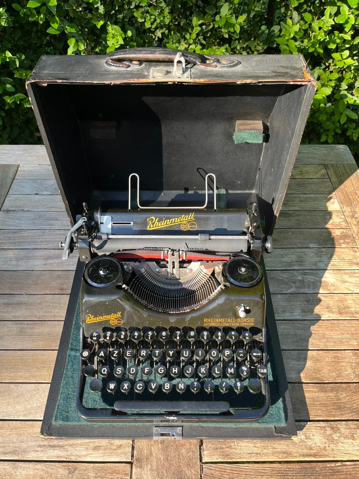 Rheinmetall Borsig 1940 Draagbare Typemachine met Hardcase, Diversen, Ophalen of Verzenden