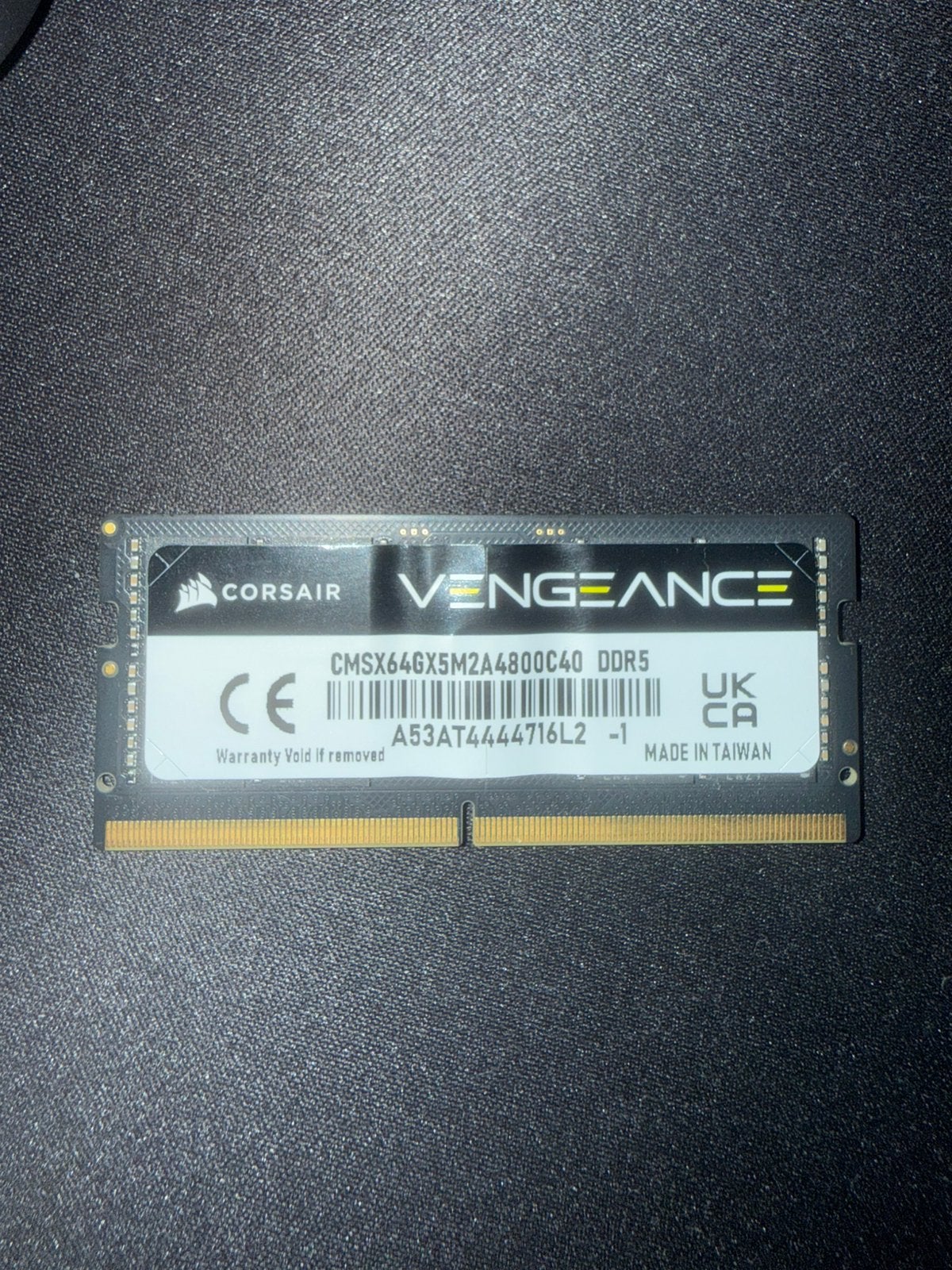 Corsair Vengeance DDR5 32 Go 4800 MHz, Informatique & Logiciels, 32 GB, Enlèvement ou Envoi, Comme neuf, DDR5