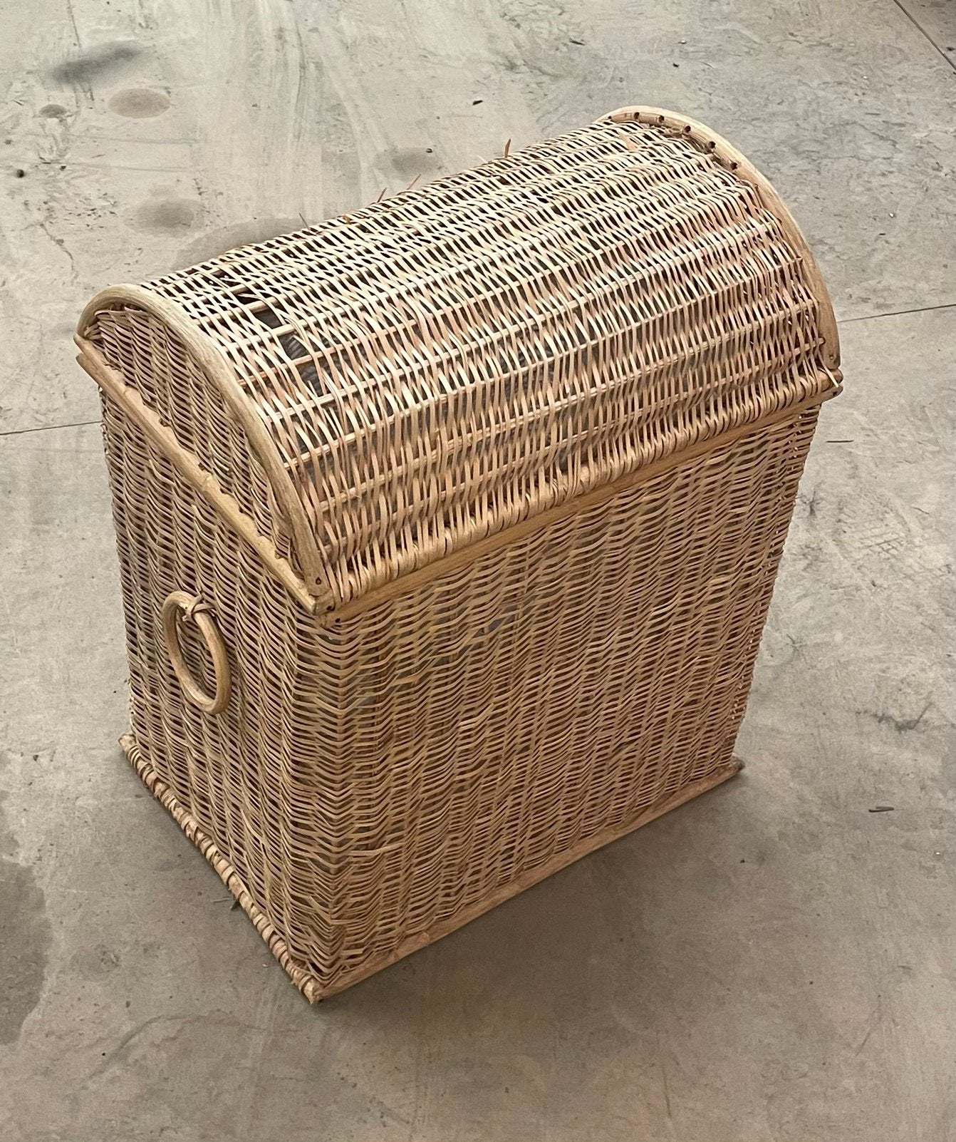Rotan Wasmand met Deksel – Natuurlijke Uitstraling, Huis en Inrichting, Ophalen, Gebruikt
