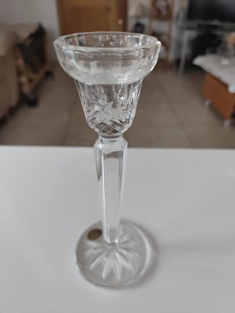 Kandelaar in glas, Antiek en Kunst, Ophalen of Verzenden, Glas