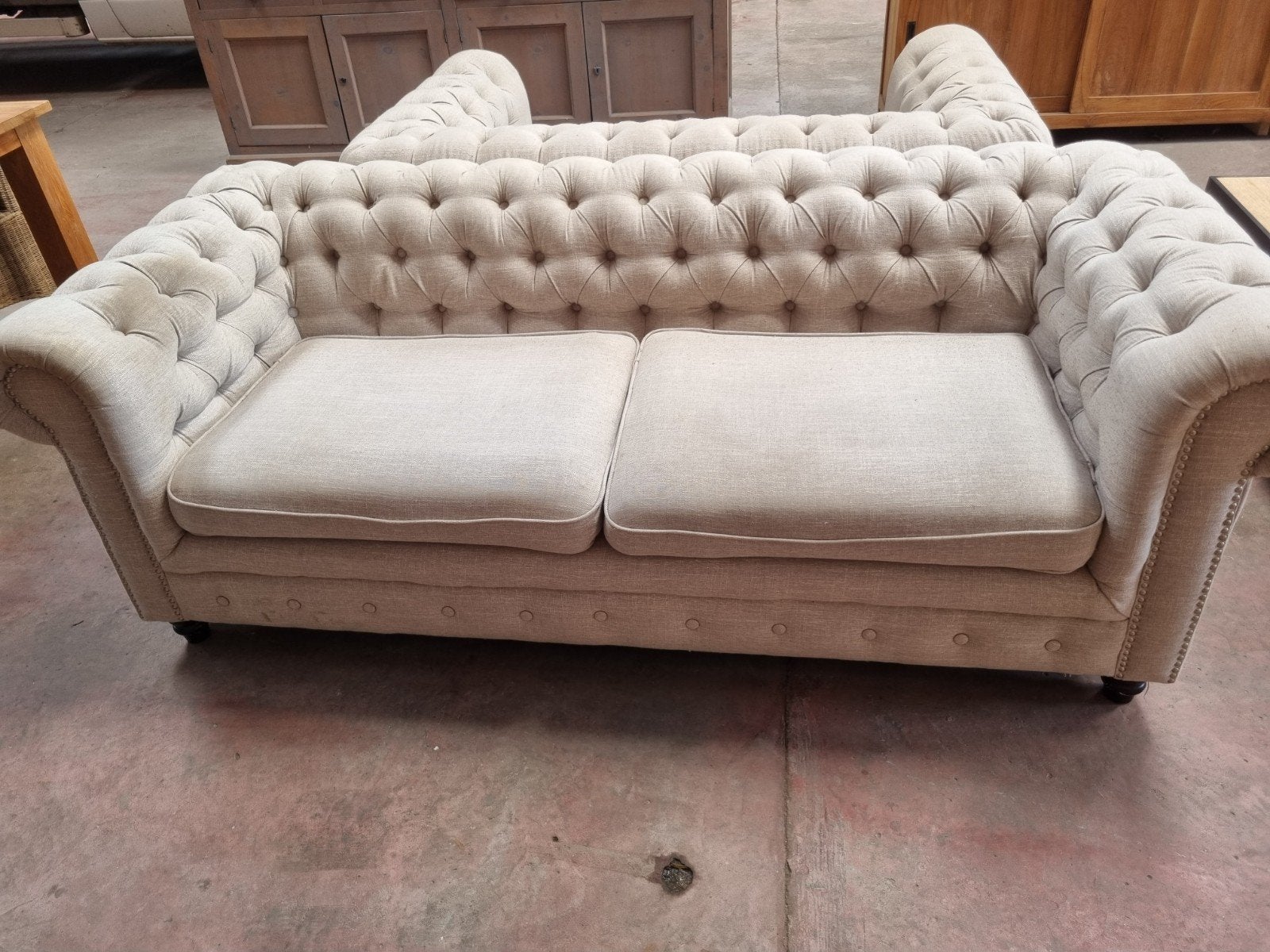 2x landelijke zetels, Huis en Inrichting, Gebruikt, 125 cm of meer, ., 125 cm of meer