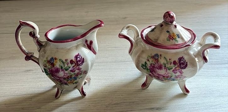 Prachtig Italiaans Vintage Roomstel – Aurora Ceramiche, Antiek en Kunst, Ophalen of Verzenden