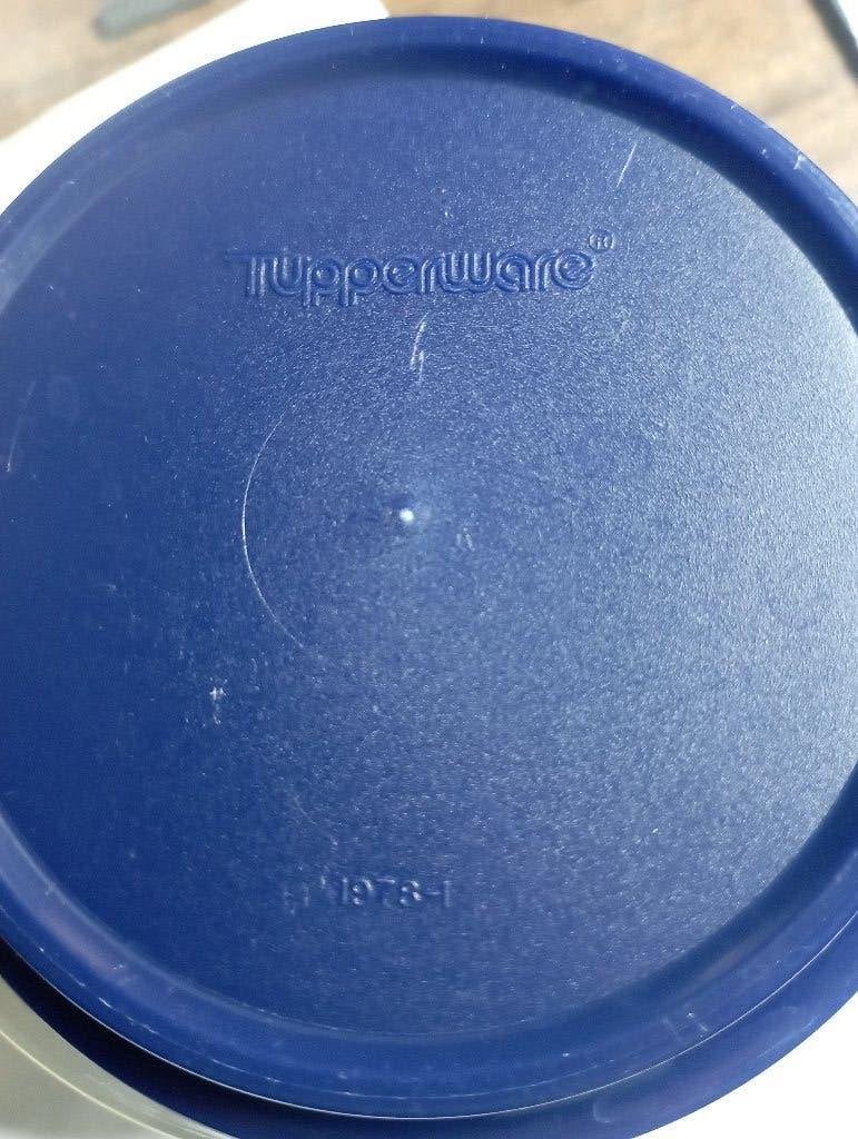 Tupperware blauwe pot of groene doos, Ophalen, Blauw, Zo goed als nieuw, Met deksel