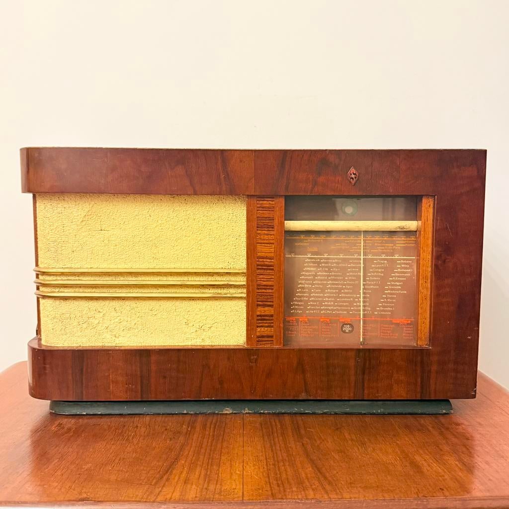 VINTAGE BUIZENRADIO SIERA S51A 1938 RADIO ART DECO DESIGN, Antiek en Kunst, Verzenden