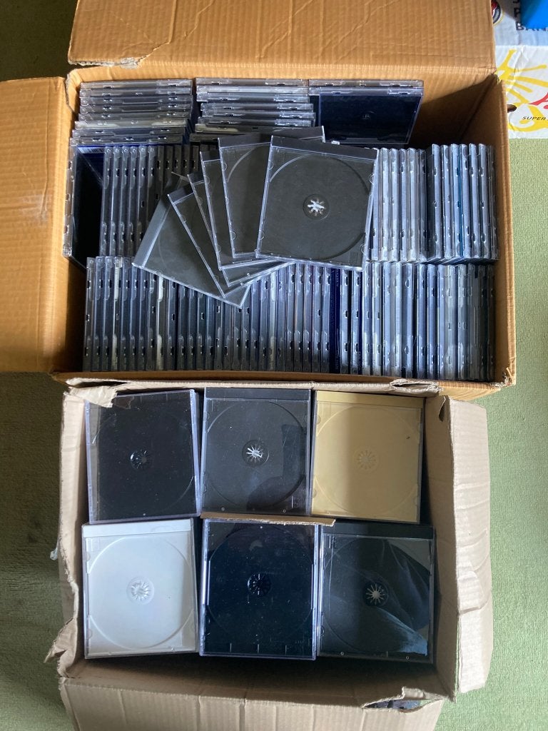 cd- en dvd-doosjes, Ophalen, Gebruikt