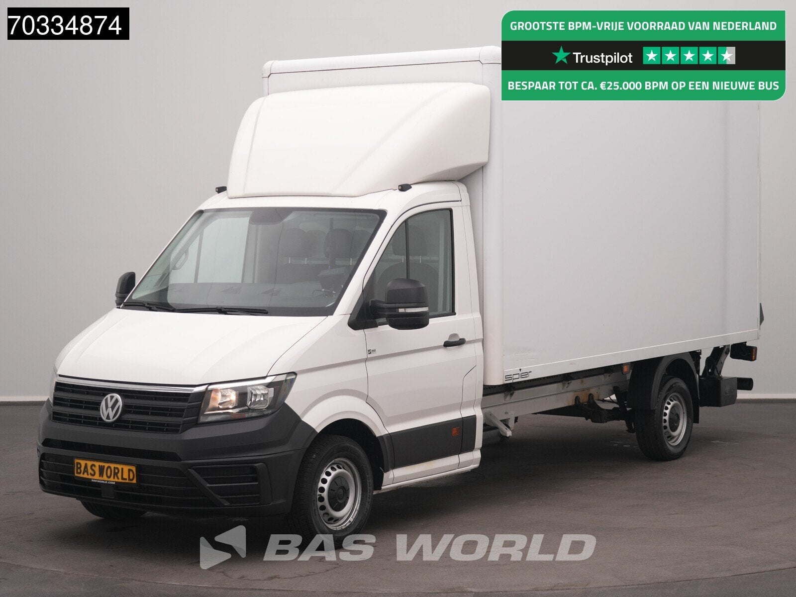 Volkswagen Crafter 177pk Automaat Laadklep 180PK Bakwagen Ai, Stof, Gebruikt, Euro 6, 4 cilinders