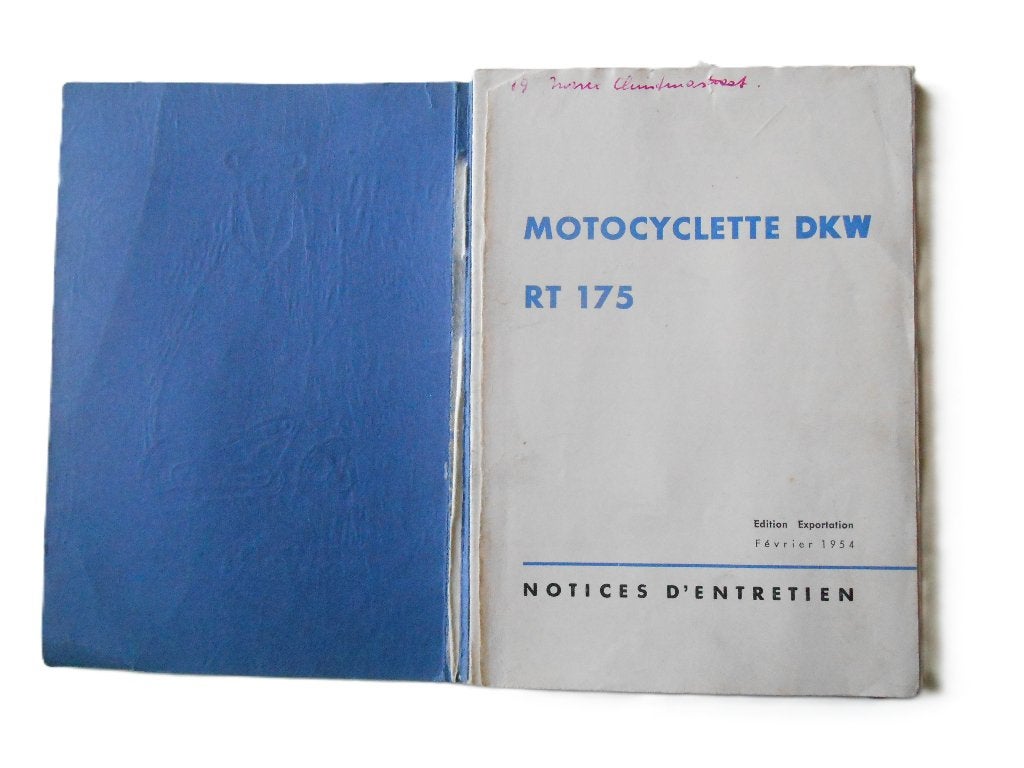 Oude Handleiding DKW - RT 175 (1954) (80 pag), Verzenden