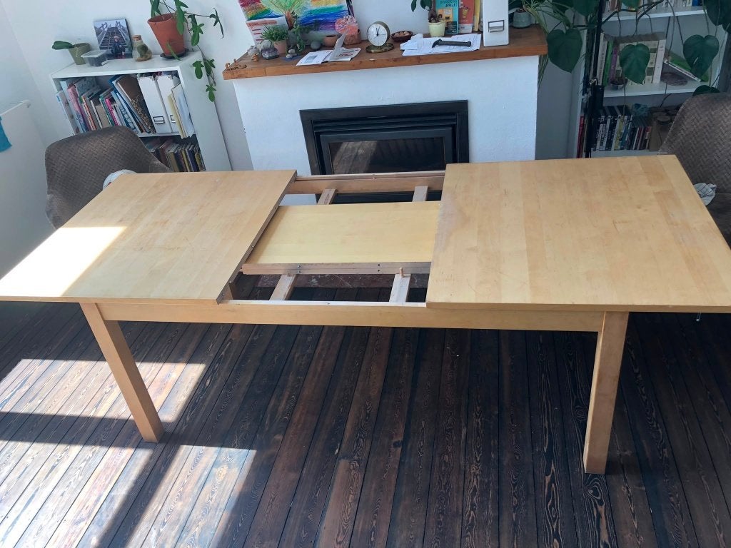 Grande table de salle à manger (avec rallonge), Maison & Meubles, Enlèvement
