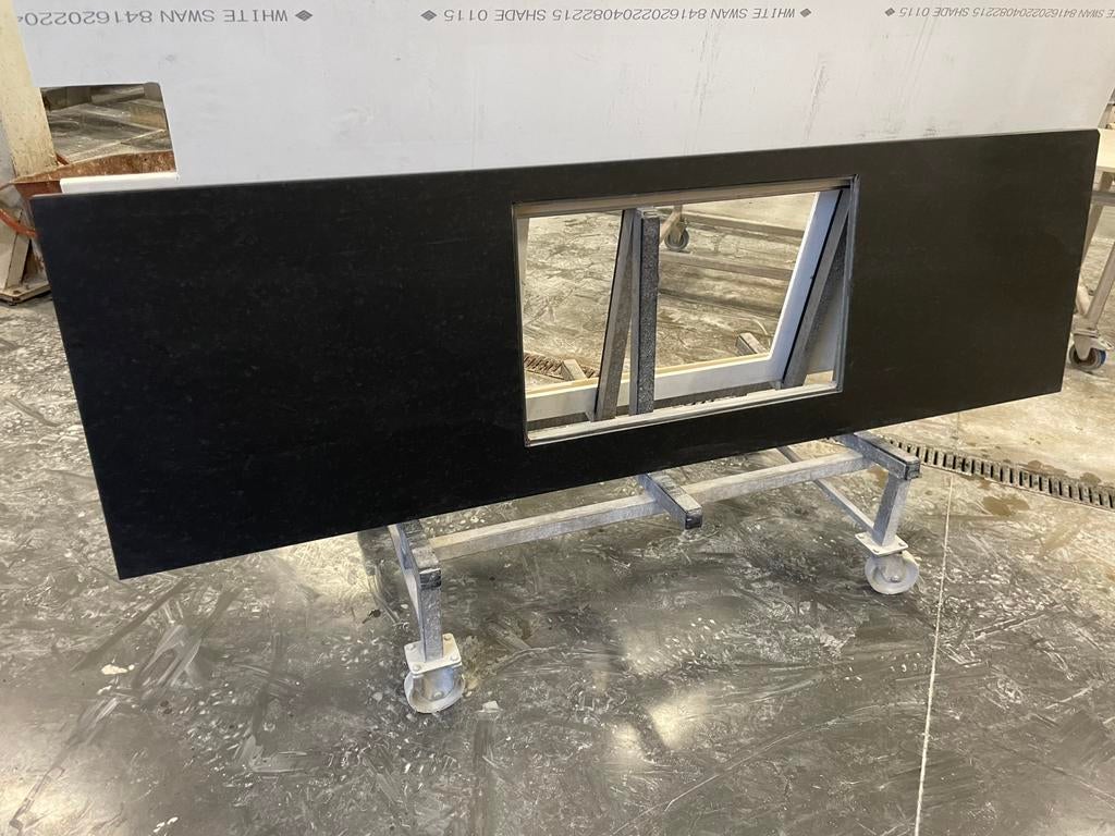 KEUKENBLAD graniet AANRECHT voor (buiten)keuken NATUURSTEEN, Huis en Inrichting, Ophalen, 200 cm of meer, Zwart, Nieuw