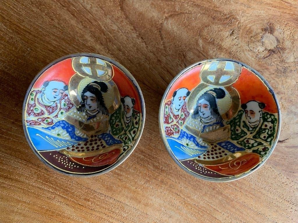 Satsuma sake kopjes, Antiek en Kunst, Ophalen of Verzenden