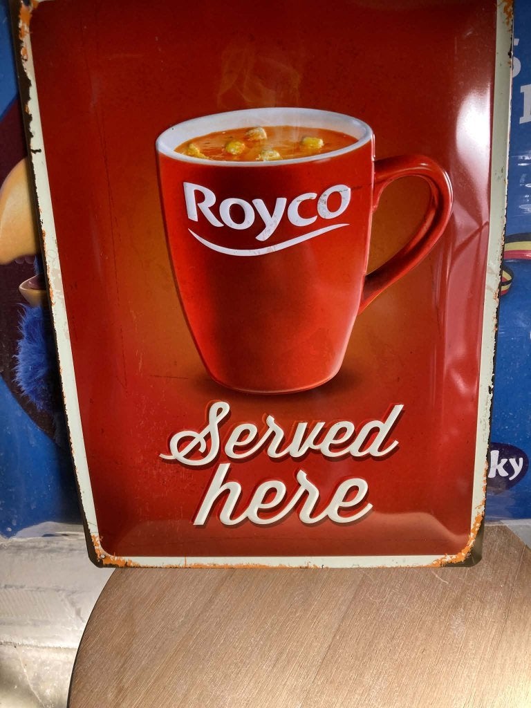 ROYCO plaque en metal décorative, Collections, Enlèvement ou Envoi, Utilisé, Panneau publicitaire